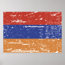 Vintage Armenia old Flag Print