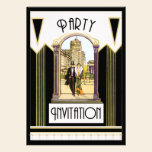 Vintage Art Deco Engagement Cocktail Party invitations