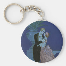 Vintage Art Deco Love Romance Newlyweds Wedding Key Chain