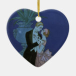 Vintage Art Deco Love Romance Newlyweds Wedding Christmas Ornament
