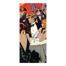 Vintage Art Deco Nightclub Cocktail Party Rack Card
