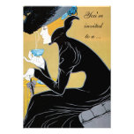 Vintage Art Nouveau Afternoon Tea Bridal Shower Custom Invitations