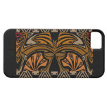 Vintage art nouveau brown dragons