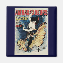 Vintage Art Nouveau, Flamenco Dancer, Ambassadeurs Magnets