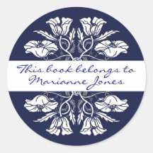Vintage Art Nouveau Floral Book Plate Stickers