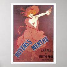 Vintage art nouveau French liquor ad Posters