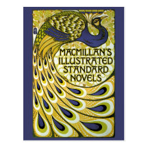 Vintage Art Nouveau, Macmillan's Peacock Feather Postcard