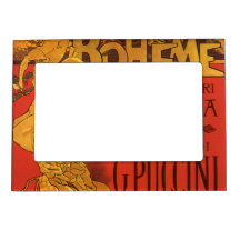 Vintage Art Nouveau Music; La Boheme Opera, 1896 Magnetic Picture Frames