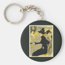 Vintage Art Nouveau, Nightclub, Divan Japonais Keychain