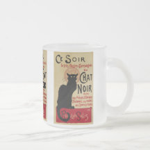 Vintage Art Nouveau Poster; Ce Soir Chat Noir Mug
