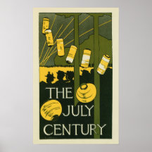Vintage art nouveau The July Century Poster