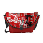 Vintage Asian Collage Courier Bag