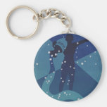 Vintage Astrology Aquarius Constellation Zodiac Keychains