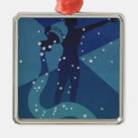 Vintage Astrology Aquarius Constellation Zodiac Christmas Ornaments