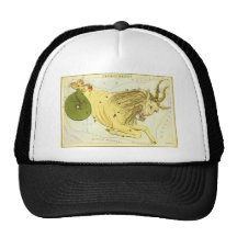 Vintage Astrology Capricorn Constellation Zodiac Mesh Hats