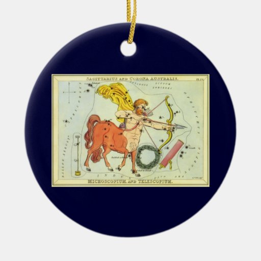 Vintage Astrology Sagittarius Constellation Zodiac Ornament