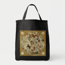 Vintage Astronomy, Celestial Star Chart, Sky Map Bag