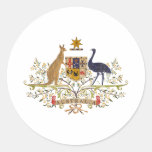 Vintage Australia Coat Of Arms Round Sticker