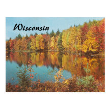 Vintage Autumn Scene Postcard