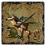 Vintage Axis Deer & Racoon  Clock