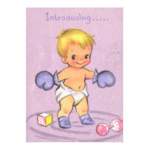 Vintage Baby Announcement