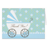 Vintage  Baby Carriage Thank You Note Card