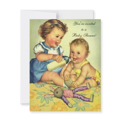 Vintage Baby Shower on Vintage Baby Shower Invitation By Yesterdaycafe