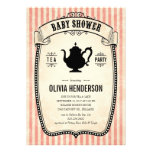 Vintage Baby Shower Tea Party Invitations