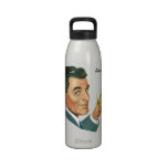 Vintage Bachelor Drinking a Cocktail. Cheers! Reusable Water Bottle