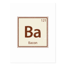 Vintage BACON Periodic Table Post Card