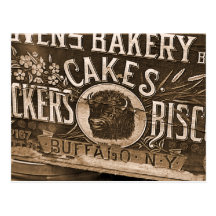 Vintage Bakery Ad Postcard