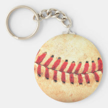 Vintage baseball ball key chain