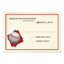 Vintage Baseball Bar Mitzvah Reply Announcements