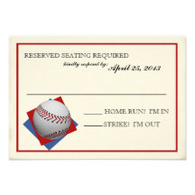 Vintage Baseball Bar Mitzvah Reply Custom Announcement