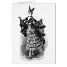 Vintage Bat Lady Greeting Cards