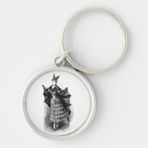 Vintage Bat Lady Keychain