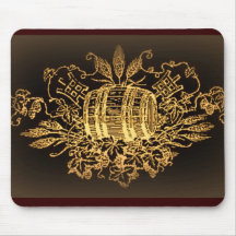 Vintage Beer Keg print Mousepads