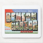 Vintage Benton Harbour Michigan Mousemat
