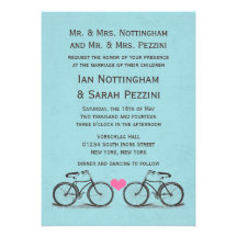 Vintage Bicycle Wedding Invitations