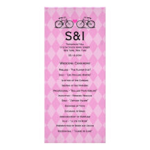 Vintage Bicycle Wedding Program Rack Cards