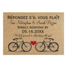 Vintage Bicycle Wedding RSVP Cards