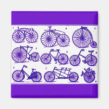 Vintage Bicycles Fridge Magnets