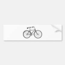 Vintage Bike Old Fashioned Bicycle Cycling Bumper Stickers