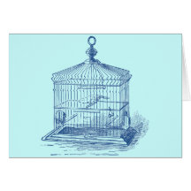 Vintage Bird Cage Card