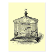 Vintage Bird Cage Post Cards