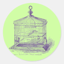 Vintage Bird Cage Sticker