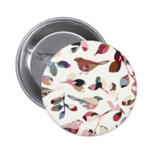 Vintage bird wallpaper pins