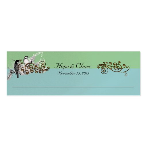 Vintage Bird Wedding Tags Business Card Templates