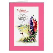 Vintage Birthday Greeting Greeting Card