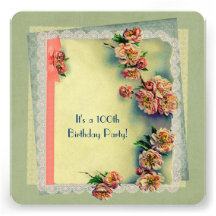 Vintage Birthday Party Invite